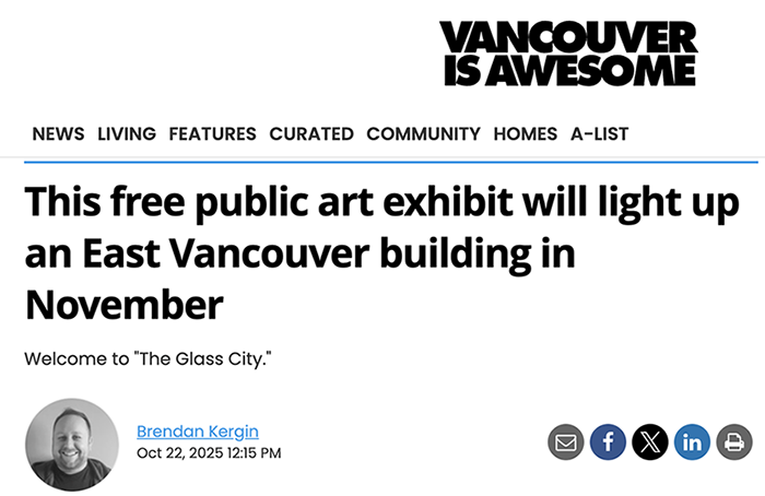 Vancouver is Awesome Article about Painter8's The Glass City in 2025